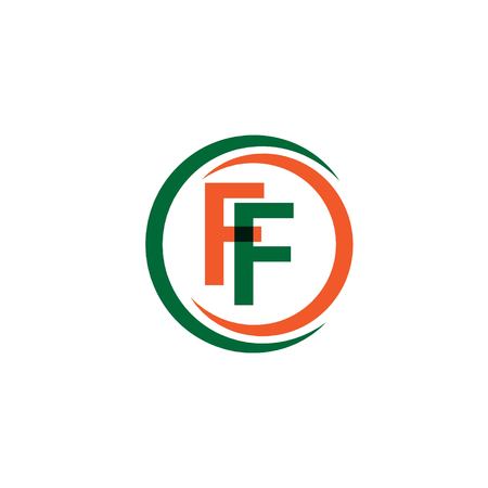 FF Company Logo Vector Template Design Illustrationのイラスト素材