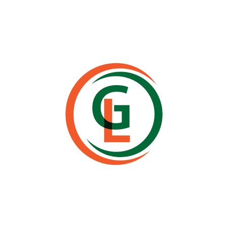 GL Company Logo Vector Template Design Illustrationのイラスト素材