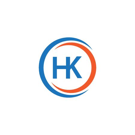 HK Company Logo Vector Template Design Illustrationのイラスト素材