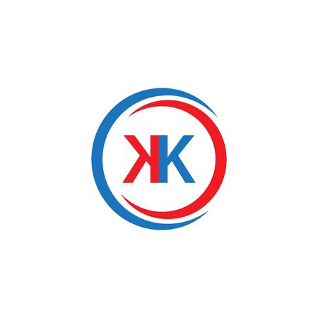KK Company Logo Vector Template Design Illustrationのイラスト素材