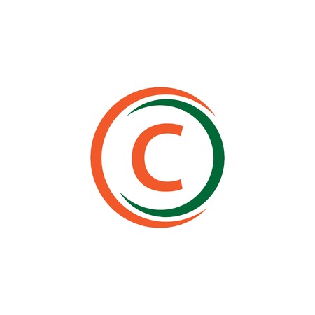 C Company Logo Vector Template Design Illustrationのイラスト素材