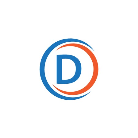 D Company Logo Vector Template Design Illustrationのイラスト素材
