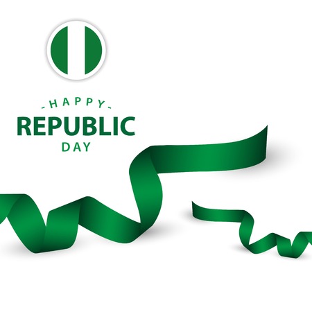 Happy Nigeria Republic Day Vector Template Design Illustrationのイラスト素材