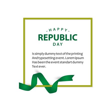 Happy Nigeria Republic Day Vector Template Design Illustrationのイラスト素材