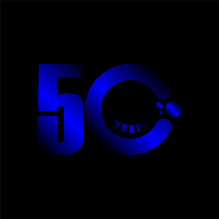 50 Year Anniversary Vector Template Design Illustrationのイラスト素材