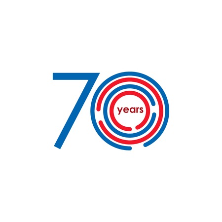 70 Year Anniversary Vector Template Design Illustrationのイラスト素材