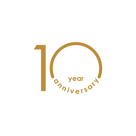 10 Year Anniversary Vector Template Design Illustrationのイラスト素材