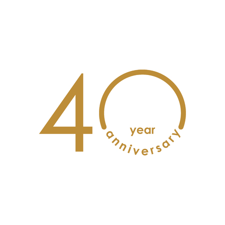 40 Year Anniversary Vector Template Design Illustrationのイラスト素材