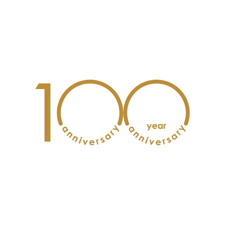 100 Year Anniversary Vector Template Design Illustrationのイラスト素材