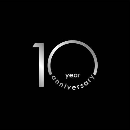10 Year Anniversary Vector Template Design Illustrationのイラスト素材