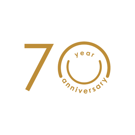 70 Year Anniversary Vector Template Design Illustrationのイラスト素材