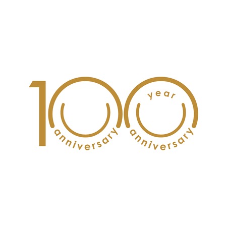 100 Year Anniversary Vector Template Design Illustrationのイラスト素材