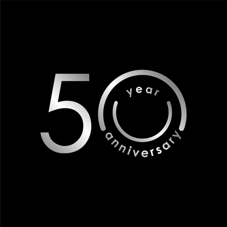 50 Year Anniversary Vector Template Design Illustrationのイラスト素材