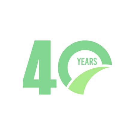 40 Year Anniversary Vector Template Design Illustrationのイラスト素材