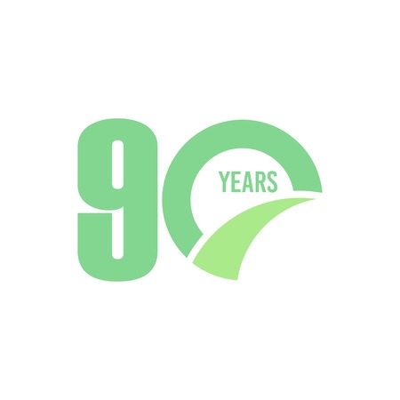 90 Year Anniversary Vector Template Design Illustrationのイラスト素材