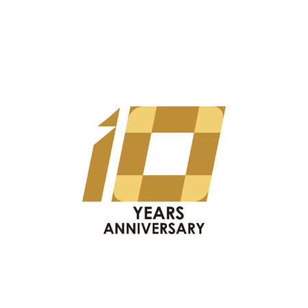 10 Year Anniversary Vector Template Design Illustrationのイラスト素材