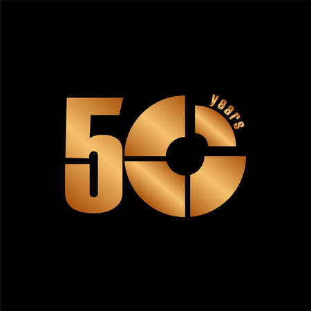 50 Year Anniversary Vector Template Design Illustrationのイラスト素材