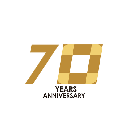 70 Year Anniversary Vector Template Design Illustrationのイラスト素材
