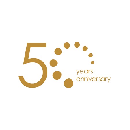 50 Year Anniversary Vector Template Design Illustrationのイラスト素材