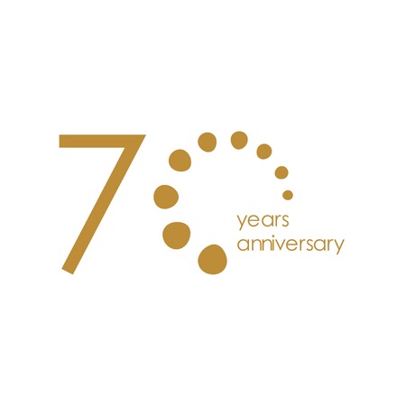 70 Year Anniversary Vector Template Design Illustrationのイラスト素材