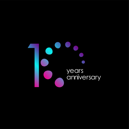 10 Year Anniversary Vector Template Design Illustrationのイラスト素材
