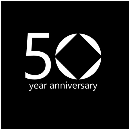 50 Year Anniversary Vector Template Design Illustrationのイラスト素材