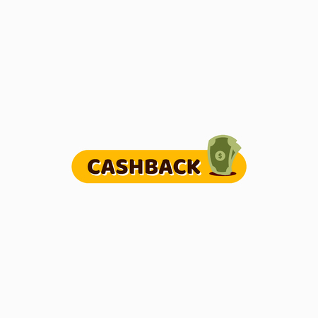 Cash Back Label Vector Template Design Illustrationのイラスト素材