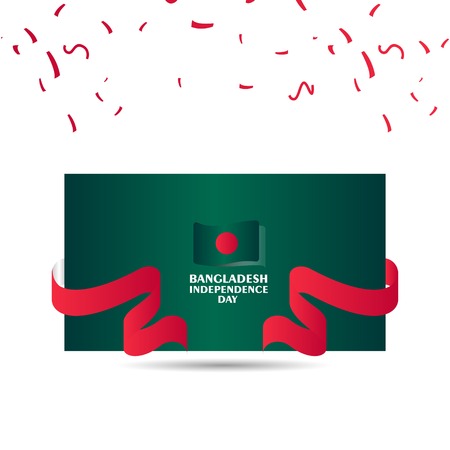 Bangladesh Independence Day Vector Template Design Illustrationのイラスト素材