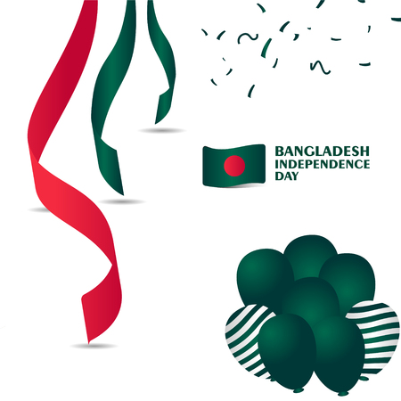 Bangladesh Independence Day Vector Template Design Illustrationのイラスト素材