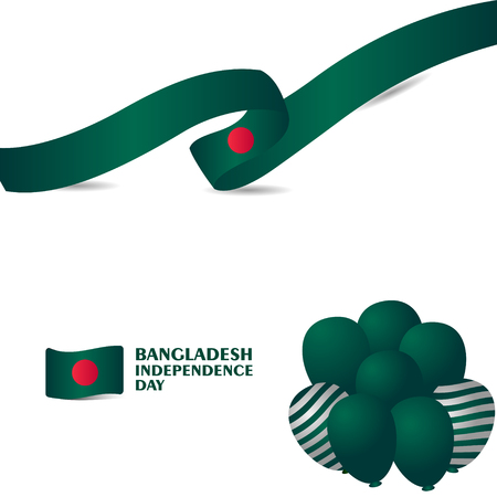 Bangladesh Independence Day Vector Template Design Illustrationのイラスト素材
