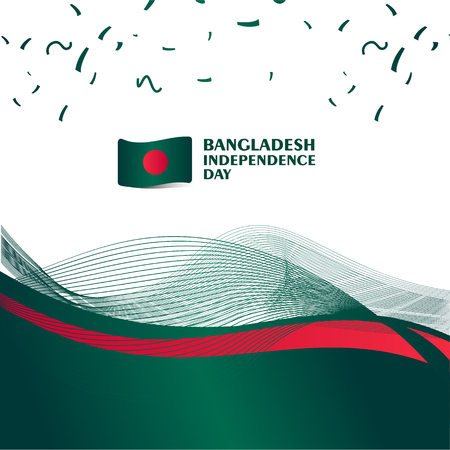 Bangladesh Independence Day Vector Template Design Illustrationのイラスト素材