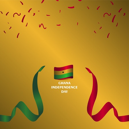 Ghana Independence Day Vector Template Design Illustrationのイラスト素材