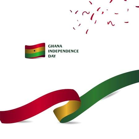 Ghana Independence Day Vector Template Design Illustrationのイラスト素材