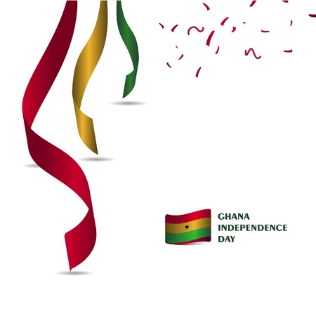 Ghana Independence Day Vector Template Design Illustrationのイラスト素材