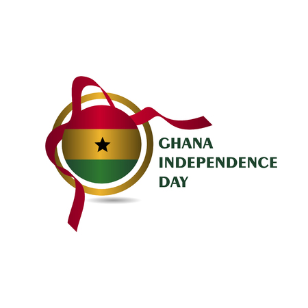 Ghana Independence Day Vector Template Design Illustrationのイラスト素材
