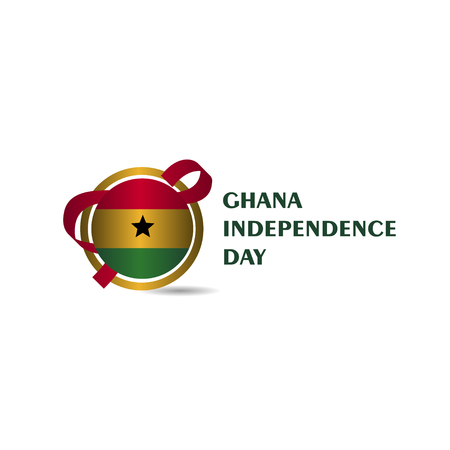 Ghana Independence Day Vector Template Design Illustrationのイラスト素材