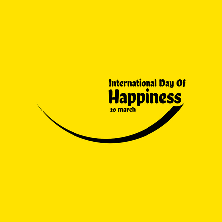 Happy International Day of Happiness Vector Template Design Illustrationのイラスト素材