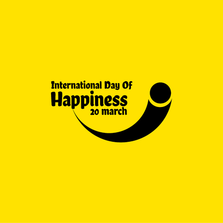 Happy International Day of Happiness Vector Template Design Illustrationのイラスト素材