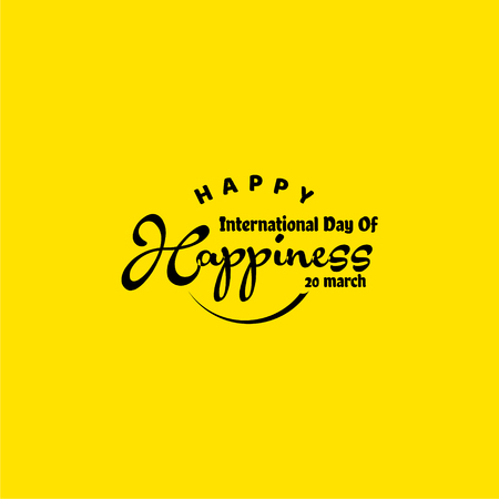 Happy International Day of Happiness Vector Template Design Illustrationのイラスト素材