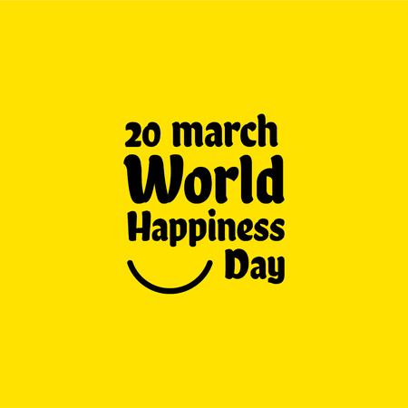 World Happiness Day Vector Template Design Illustrationのイラスト素材