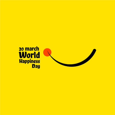 World Happiness Day Vector Template Design Illustrationのイラスト素材