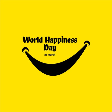 World Happiness Day Vector Template Design Illustrationのイラスト素材