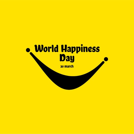 World Happiness Day Vector Template Design Illustrationのイラスト素材