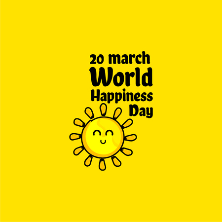 World Happiness Day Vector Template Design Illustrationのイラスト素材