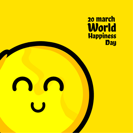 World Happiness Day Vector Template Design Illustrationのイラスト素材