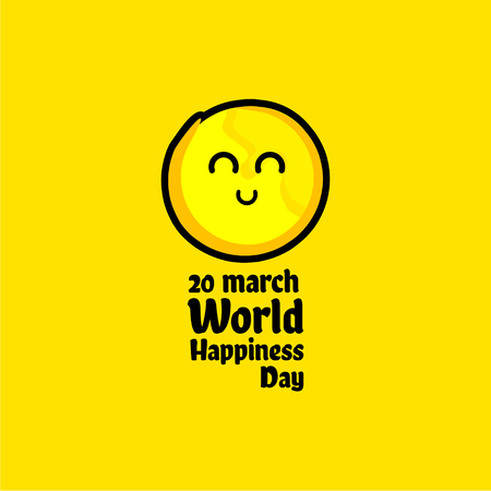 World Happiness Day Vector Template Design Illustrationのイラスト素材