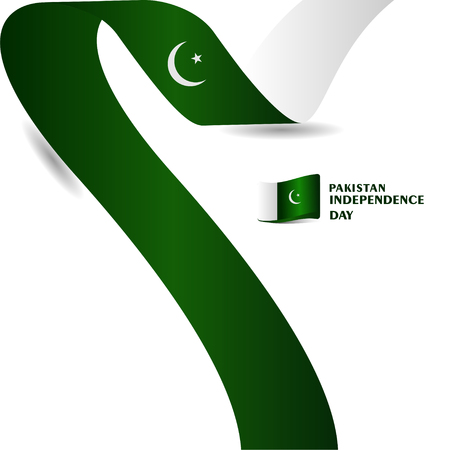 Pakistan independence Day Vector Template Design Illustrationのイラスト素材