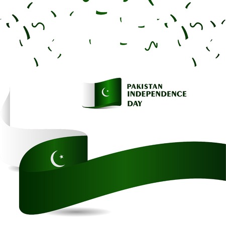 Pakistan independence Day Vector Template Design Illustrationのイラスト素材