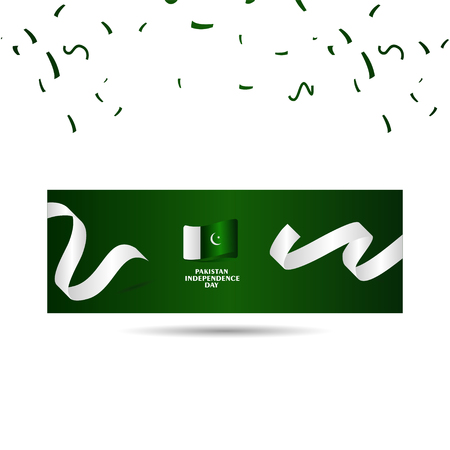 Pakistan independence Day Vector Template Design Illustrationのイラスト素材