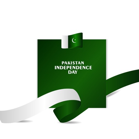 Pakistan independence Day Vector Template Design Illustrationのイラスト素材